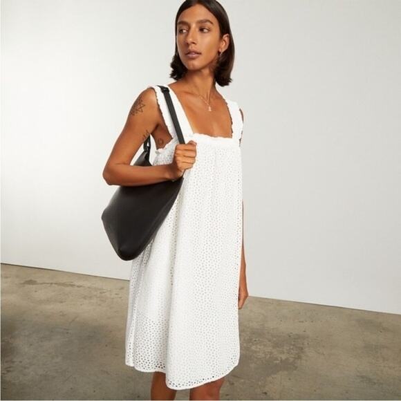 Everlane Dresses & Skirts - NWT New Everlane The Eyelet Smock Dress in White Size XL